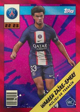 2022-23 TOPPS Paris Saint-Germain Official Fan Set Soccer Cards - Hero Insert Zaire-Emery