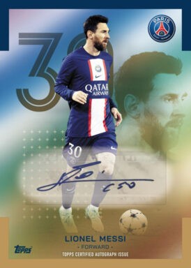 2022-23 TOPPS Paris Saint-Germain Official Team Set Soccer Cards - Base Autograph Messi