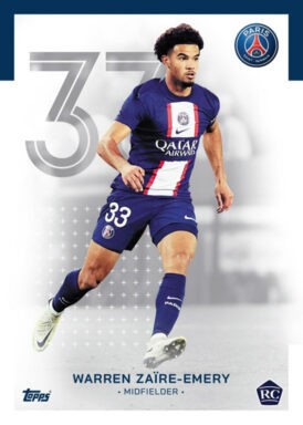2022-23 TOPPS Paris Saint-Germain Official Team Set Soccer Cards - Base Card Zaire-Emery