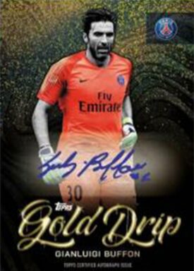 2022-23 TOPPS Paris Saint-Germain Official Team Set Soccer Cards - Gold Drip Autograph Buffon