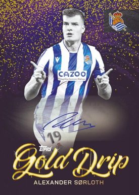 2022-23 TOPPS Real Sociedad de Fútbol Official Team Set Soccer Cards - Gold Drip Autograph Sorloth