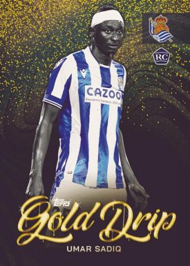 2022-23 TOPPS Real Sociedad de Fútbol Official Team Set Soccer Cards - Gold Drip Insert Sadiq
