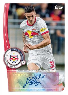2022-23 TOPPS FC Red Bull Salzburg Official Fan Set Soccer Cards - Autograph Card Sesko