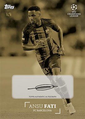2022-23 TOPPS Simplicidad UEFA Club Competitions Soccer Cards - Autograph Fati