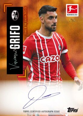 2022-23 TOPPS Stars of the Season Bundesliga Soccer - Base Autograph Grifo