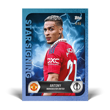 2022-23 TOPPS Summer Signings UEFA Club Competitions Soccer Cards Set - Antony Parallel Card