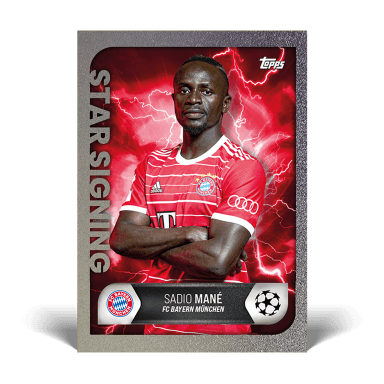 2022-23 TOPPS Summer Signings UEFA Club Competitions Soccer Cards Set - Sadio Mané Base Card