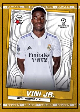 2022-23 TOPPS Superstars UEFA Club Competitions Soccer Cards - Base Card Gold Parallel Vinicius Jr