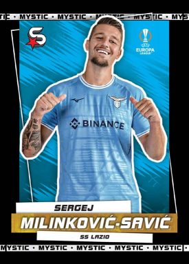 2022-23 TOPPS Superstars UEFA Club Competitions Soccer Cards - Base Card Mystic Parallel Milinkovic-Savic