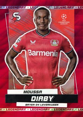 2022-23 TOPPS Superstars UEFA Club Competitions Soccer Cards - Base Card Red Wave Parallel Diaby