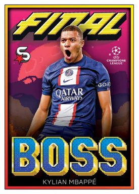 2022-23 TOPPS Superstars UEFA Club Competitions Soccer Cards - Final Boss Insert Mbappé