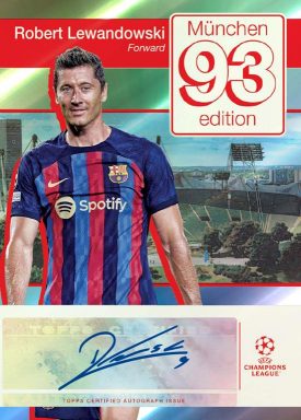 2022-23 TOPPS Superstars UEFA Club Competitions Soccer Cards - München 1993 Autograph Lewandowski