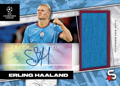 2022-23 TOPPS Superstars UEFA Club Competitions Soccer Cards - Superstar Relic Autograph Haaland