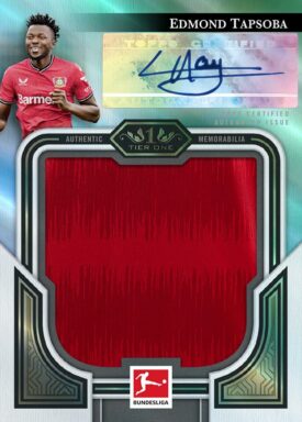 2022-23 TOPPS Tier One Bundesliga Soccer Cards - Autographed Prodigious Patches Edmond Tapsoba