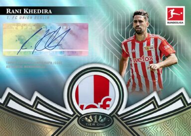 2022-23 TOPPS Tier One Bundesliga Soccer Cards - Autographed Tier One Relics Rani Khedira