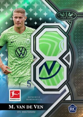 2022-23 TOPPS Tier One Bundesliga Soccer Cards - Magic Skill Relics Dual Patch Variation Micky van den Ven