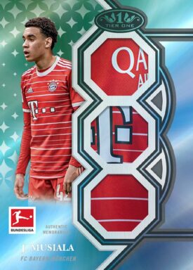 2022-23 TOPPS Tier One Bundesliga Soccer Cards - Magic Skill Relics Triple Patch Variation Jamal Musiala