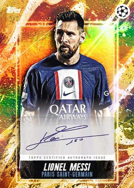 2022-23 TOPPS Platinum UEFA Club Competitions Jude Bellingham Curated Set Soccer Cards - Current Stars Autograph Card Messi