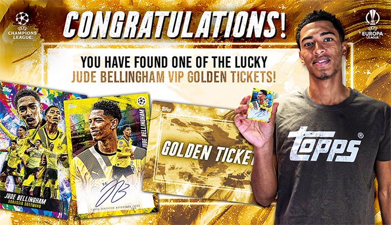 2022-23 TOPPS Platinum UEFA Club Competitions Jude Bellingham Curated Set Soccer Cards - Golden Ticket