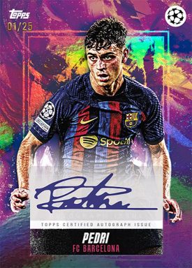 2022-23 TOPPS Platinum UEFA Club Competitions Jude Bellingham Curated Set Soccer Cards - Midfield Maestros Autograph Card Pedri