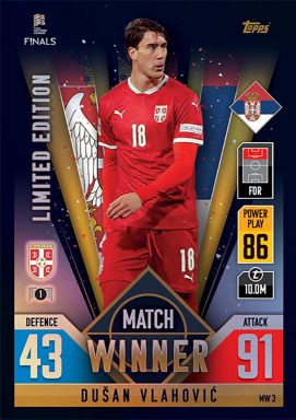 TOPPS The Road to UEFA Nations League Finals 2022/23 Match Attax 101 Trading Card Game - Matchwinner Limited Edition Card