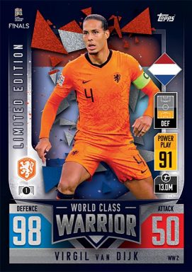 TOPPS The Road to UEFA Nations League Finals 2022/23 Match Attax 101 Trading Card Game - World Class Warrior Limited Edition Card