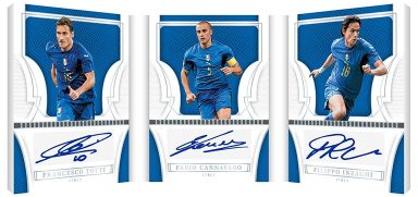 2022 PANINI National Treasures Road to FIFA World Cup Qatar Soccer Cards - Triple Autograph Booklet