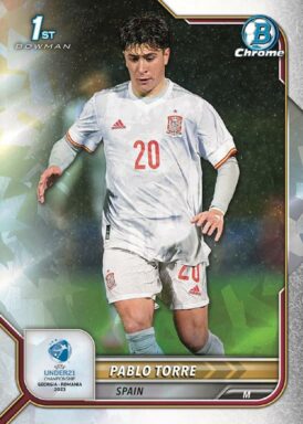 2022 TOPPS Bowman Chrome Road to UEFA Under-21 European Championship Soccer Cards - Base Card Pablo Torre