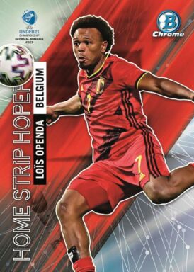 2022 TOPPS Bowman Chrome Road to UEFA Under-21 European Championship Soccer Cards - Home Strip Hopefuls Insert Lois Openda