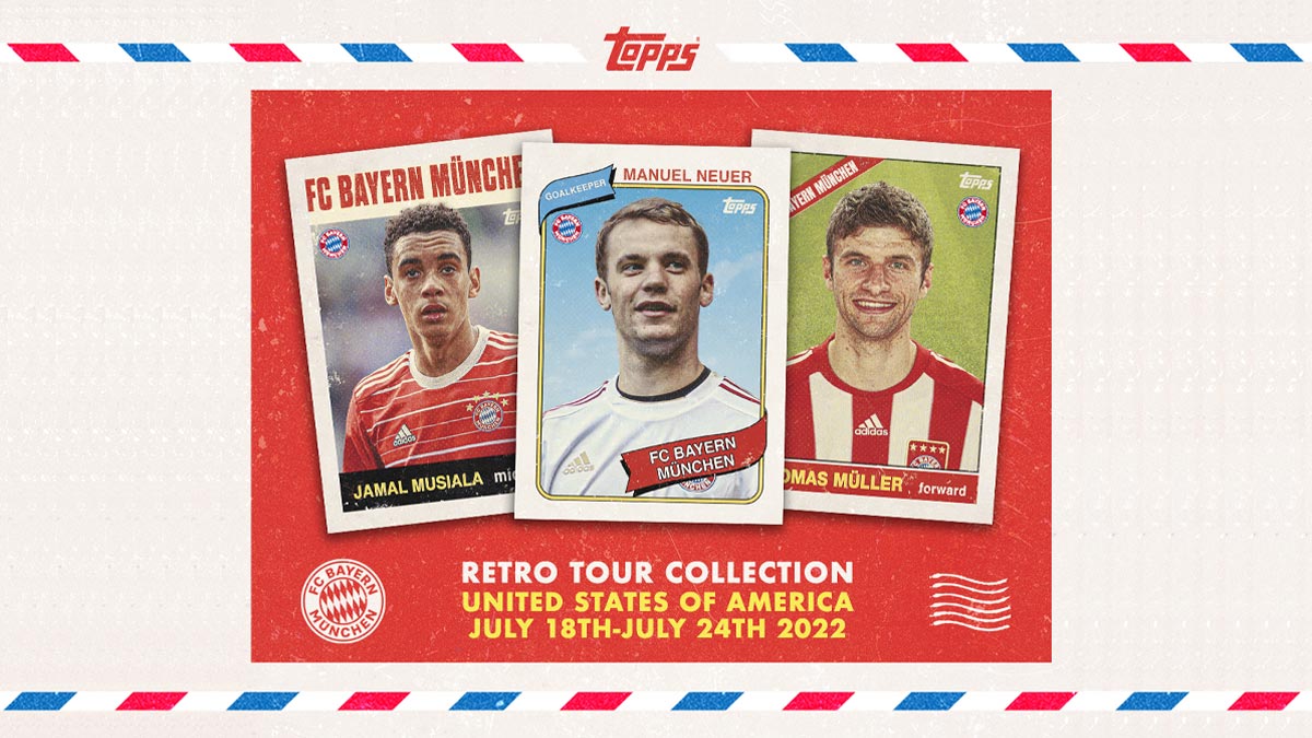 2022 TOPPS FC Bayern München Retro Tour Collection Soccer Cards - Header