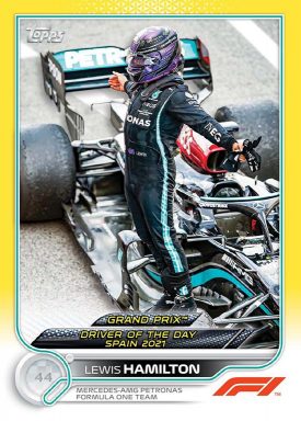2022 TOPPS Formula 1 Racing Cards - Base Card Yellow Parallel