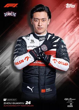2022 TOPPS Lights Out Formula 1 Racing Cards - Zhou