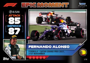 TOPPS F1 Turbo Attax 2022 Trading Card Game - Epic Moment Card