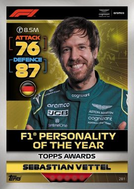 TOPPS F1 Turbo Attax 2022 Trading Card Game - Topps Awards Card