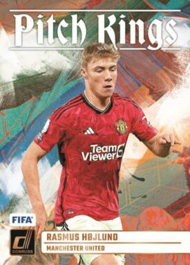 2023-24 Panini Donruss Soccer Cards - Pitch Kings Insert Rasmus Hojlund