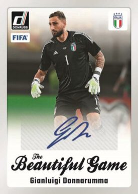 2023-24 Panini Donruss Soccer Cards - The Beautiful Game Autograph Gianluigi Donnarumma