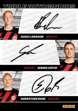 2023-24 PANINI Eintracht Frankfurt Official Team Collection Soccer Cards - Triple Autograph Larsson / Götze / Rode