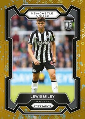 2023-24 PANINI Prizm Premier League Soccer Cards - Base Card Breakaway Gold Parallel Lewis Miley