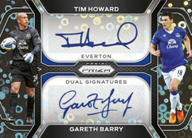 2023-24 PANINI Prizm Premier League Soccer Cards - Breakaway Dual Signatures Autograph Tim Howard / Gareth Barry