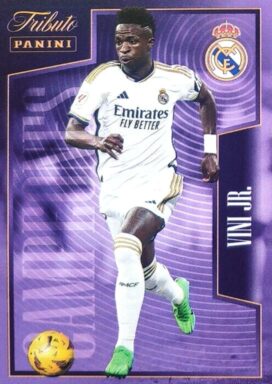 2023-24 PANINI Tribute Real Madrid Tricampeones Soccer Cards - Base Card Campeones Vini Jr.
