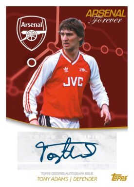 2023-24 TOPPS Arsenal FC Forever Soccer Cards - North London Origin Autograph Tony Adams