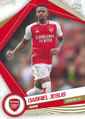 2023-24 TOPPS Arsenal FC Official Fan Set Soccer Cards - Base Card Gabriel Jesus