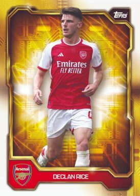 2023-24 TOPPS Arsenal FC Official Fan Set Soccer Cards - Golden Future Insert Declan Rice