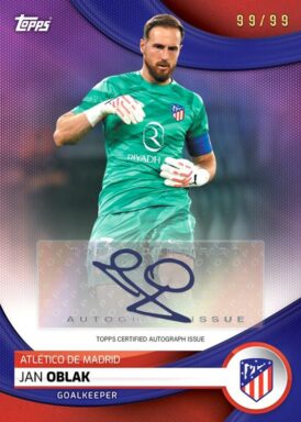 2023-24 TOPPS Atlético de Madrid Official Team Set Soccer Cards - Base Autograph Jan Oblak