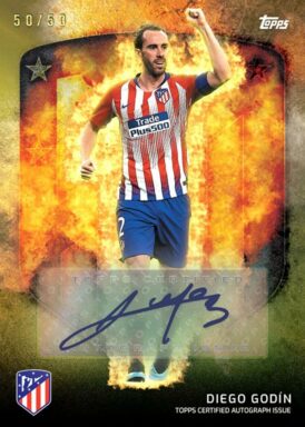 2023-24 TOPPS Atlético de Madrid Official Team Set Soccer Cards - Incendio Autograph Diego Godin