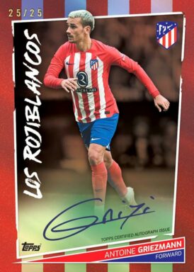 2023-24 TOPPS Atlético de Madrid Official Team Set Soccer Cards - Los Rojiblancos Autograph Antoine Griezmann