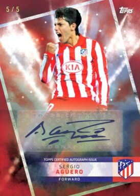 2023-24 TOPPS Atlético de Madrid Official Team Set Soccer Cards - Take Off Autograph Sergio Agüero