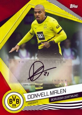 2023-24 TOPPS Borussia Dortmund Official Fan Set Soccer Cards - Base Autograph Donyell Malen