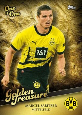 2023-24 TOPPS Borussia Dortmund Official Fan Set Soccer Cards - Golden Treasure Insert Marcel Sabitzer
