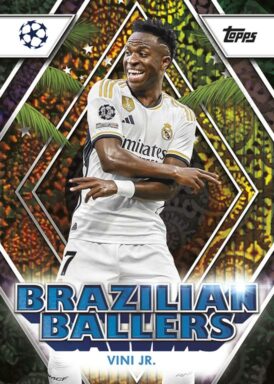 2023-24 TOPPS Carnaval UEFA Club Competitions Soccer Cards - Brazilian Ballers Insert Vini Jr.